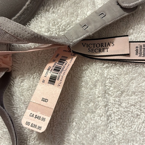 Victoria’s Secret new with tags padded push-up bra 32D Gray - Picture 3 of 5